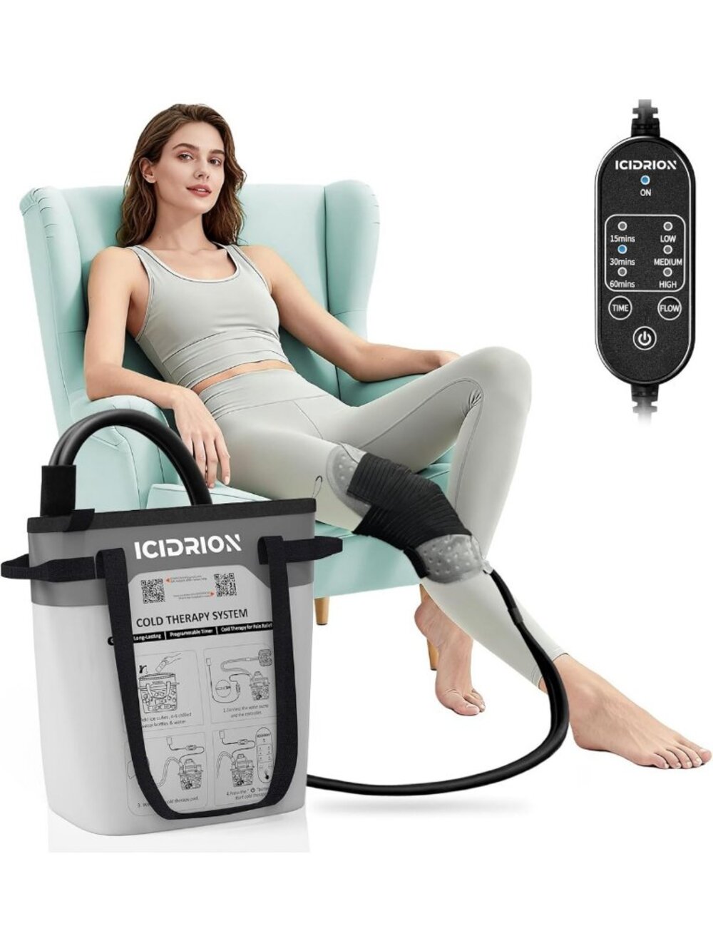 Knee Pad Ice Machine for Post-Surgery Recovery with Programmable Timer - Picture 1 of 6
